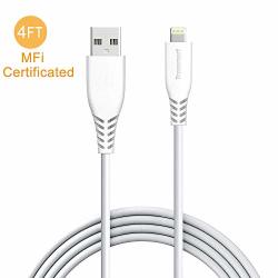 Tronsmart Lightning Cable Apple Mfi Certified Lightning To USB A Cable- 4FT 1.2M Charge Cord For Iphones 6 7 8 X XR XS Series & Ipads Ipad Pro 2018 With Pd Port