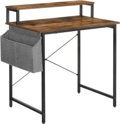 80CM Work Desk With Computer Monitor Stand & Fabric Storage Bag