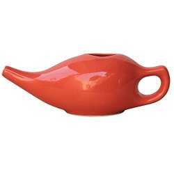 Ceramic Neti Pot For Nasal Cleansing With 10 Sachets Of Neti Salt Compact And Travel-friendly Design Natural Remedy For Sinus Infection And Congestion Red