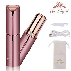 Premium Painless Facial Hair Removal For Women Portable Light-up Womens Body And Facial Hair Remover Lipstick Style Rose Gold