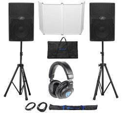 2 Peavey PVXP12DSP 12" Active Dj Speakers W dsp+stands+cables ...