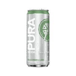 Pure Soda Carbonated Drink 330ML - Cucumber & Lime