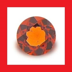 Garnet - 20 X Orange Round Facet - 1.09cts