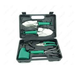 5 Pieces Green Garden Tool Set In Carry Case With Handle Outdoor Gift Novelty