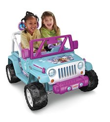 Power Wheels Disney Frozen Jeep Wrangler 12-V Ride-on Vehicle For Preschool Kids Ages 3-7 Years