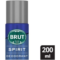 Brut Aerosol Deodorant Body Spray Spirit 200ML