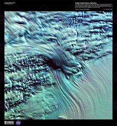 DOPPELGANGER33 Ltd Science Map Satellite Antarctica Lamber Glacier Ice Replica Canvas Art Print