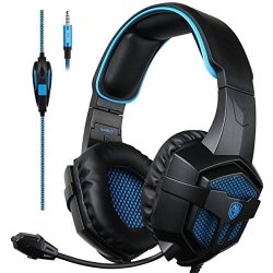 Sades SA807 Multi-platform Gaming Headsets Headphones For New Xbox One PS4 PC Laptop Mac Ipad Ipod Black&blue