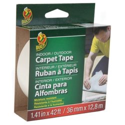 Duck Brand 392907 Indoor outdoor Carpet Tape 1.41-INCH X 42 Feet Single Roll