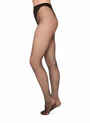 Swedish Stockings Liv Net Tights Luxurious Sustainable Micro-net Tights For Women Small Black