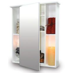 Wildberry Mirror Centre Cabinet - White