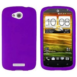 Htc One Vx Case Coveron Silicone Series Soft Flexible Gel Protective Phone Cover Case For Htc One Vx - Purple