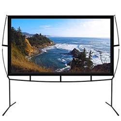 Portable Projector Screen With Stand Indoor And Outdoor Movie Screen 100 Diagonal 16:9 With Wrinkle-free Design Easy To Clean 1.1 Gain 160 Viewing Angle And Includes A Carry Bag
