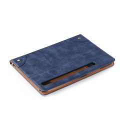 Faux Leather Flip Case With Stand For Samsung Galaxy Tab S8 Plus Navy