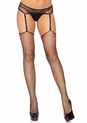 Leg Avenue Women's Fashion Thigh High Stockings Fishnet Black One Size