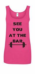 See You At The Bar Tank Top For Women And Men Pink Small