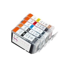 Sophia Global Compatible Ink Cartridge Replacement For Canon PGI-5 And CLI-8 1 Large Black 1 Small Black 1 Cyan 1 Magenta And 1 Yellow