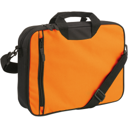 Conference Bag With Zippered Front Pocket - Orange