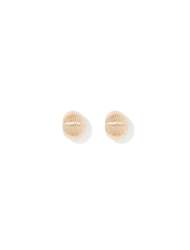 Percy Panel Small Stud Earrings - 0 Gold Plated