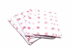 Honjie 6PCS Plastic Tablecloth Square Banquet Party Tablecloth 70INCH Disposable Tablecloth 6 Ft Outdoor Picnic Table Covers 1.8X1.8M Small Cherry Blossom Pattern