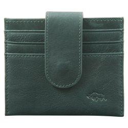 Genuine African Leather Wallet With Clip Closure Dark Charcoal