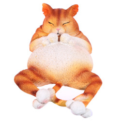Decorative Sleeping Fat Cat Figurine