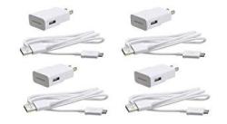 Samsung USB Sync Data Cable For Galaxy S2 S3 S2 4G Note 1 2 4 Pack - Non-retail Packaging - White
