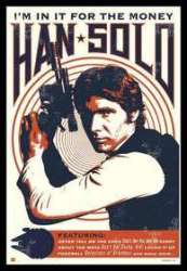 Star Wars Han Solo Art Print On Frame.