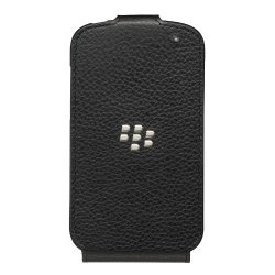 Blackberry Leather Flip Shell For Blackberry Q10 - Black