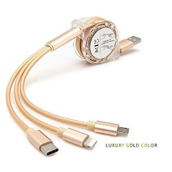 Kingox Multifunctional 2.1A Fast Charging 3 In 1 Micro USB 8PIN USB Type C To Lightning Charging Cable For Iphone And Samsung