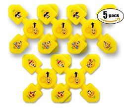 Hanukkah Emoji Dreidel Yellow Fidget Spinner Chanukah Toys 5-PACK - The Dreidel Company
