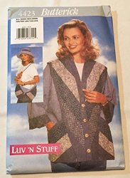 Misses Strip-quilted Hat Purse & Jacket All Sizes - Butterick 4423