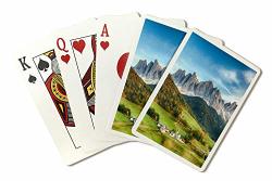 Beautiful Landscape Of The Italian Dolomites In The Fall With Green Hills & Orange Trees A-9014330 Playing Card Deck - 52 Card Poker Size With Jokers