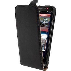 Artificial Leather Case For Blackberry Z30 - Flip-case Black - Cover Phonenatic + Protective Foils