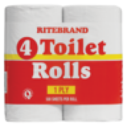 1 Ply Toilet Rolls 4 Pack