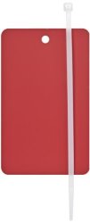 Brady 56940 5" Height X 3" Width Metal Red Red Metal Write-on Tag 1 Tag