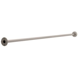 Franklin Brass 185-5SN 1-INCH By 5-FEET Shower Rod With Flanges Satin Nickel