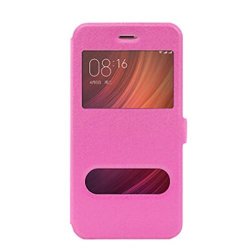 Coohole Leather Wallet Stand Cover Case For Samsung Galaxy A7 2017 Hot Pink