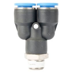 Aircraft - Pu Hose Fitting Y Joint 12MM-3 8 M - 2 Pack