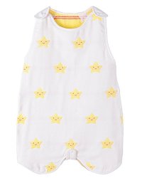 BABY Kidsform Cotton Sleepsack Girls Boys Print Wearable Blanket Sleeper Gown Pajamas Yellow Star Size S 0-6 Months