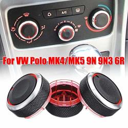 Autoleader 3PCS SET Air Conditioning Knob Ac Knob Heat Control Switch Button Knob For Vw Polo MK4 MK5 9N 9N3 6R