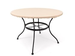 Covermates Round Table Top Cover 4248 Diameter Elite Collection 3 Yr Warranty Year Around Protection - Khaki