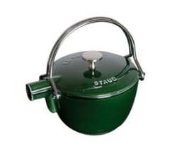 Staub Cast Iron 1.15L Tea Pot Basil Green