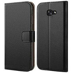 HOOMIL Galaxy A3 2017 Case Premium Leather Case Samsung Galaxy A3 2017 Phone Cover Black