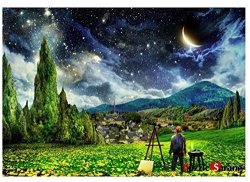 Puzzlelife The Starry Night 1000 Piece Jigsaw Puzzle For Adults Teens And Family