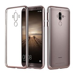 Huawei Mate 9 Tpu Case Ultra Thin Soft Silicone Case Cover Transparent Back Case For Huawei Mate 9 Clear Flexible Soft Tpu With Electroplate