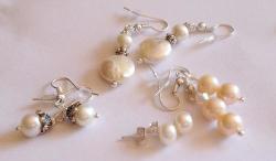 Marykay - Four Pairs Of Authentic Freshwater Pearl Earrings