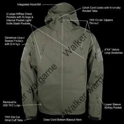 Us Special Forces Soft Shell Combat Jacket Od Green Colour - Size Large