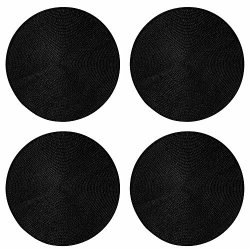 Tag 15-INCH Braided Placemat 4-PACK Black