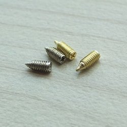 25 Pcs Belt Tip Buckle Replacement Screw Nickle For Sewing Leather Craft Zipper Swivel Clip